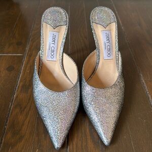 Jimmy Choi rainbow glitter mule